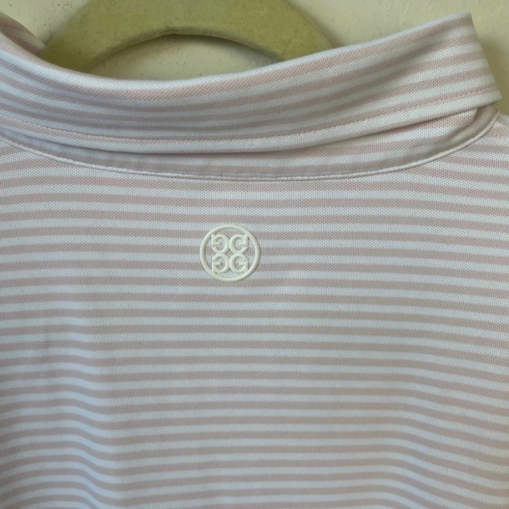 G/FORE Blush Feeder Stripe Tech Pique Polo